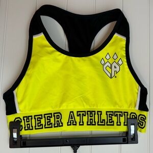 Cheer Athletics neon Yellow Sports Bra NWT adult medium